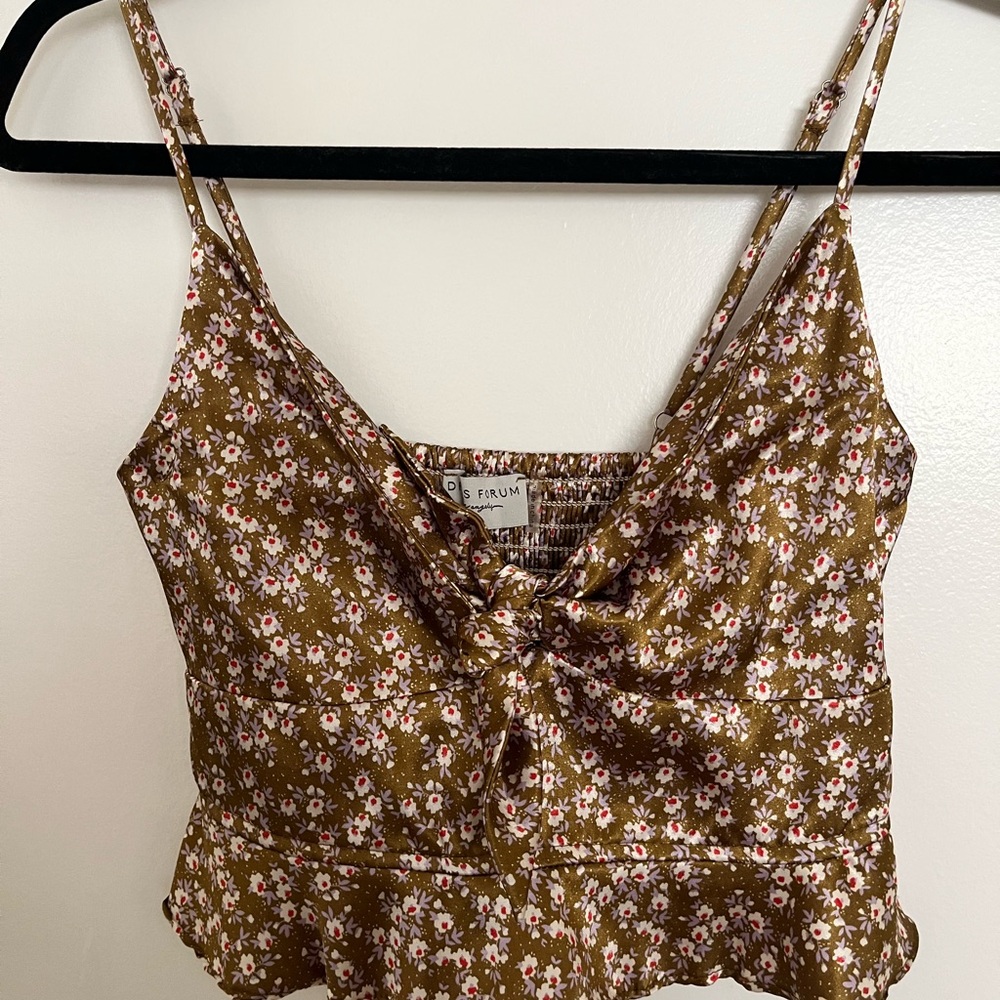 Dress Forum Sweetheart Cropped Peplum Tank size small